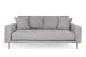 Sofa Lido 2,5 szara jasna/ nogi naturalne ( Rozmiar: uniwersalny )