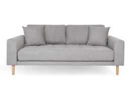 Sofa Lido 2,5 szara jasna/ nogi naturalne ( Rozmiar: uniwersalny )