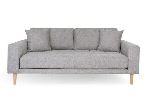 Sofa Lido 2,5 szara jasna/ nogi naturalne ( Rozmiar: uniwersalny )