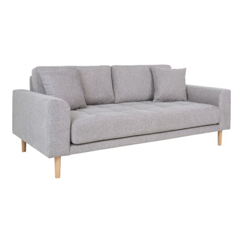 Sofa Lido 2,5 szara jasna/ nogi naturalne ( Rozmiar: uniwersalny )