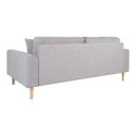 Sofa Lido 2,5 szara jasna/ nogi naturalne ( Rozmiar: uniwersalny )