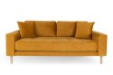 Sofa Lido 2,5 żółta/ nogi naturalne ( Rozmiar: uniwersalny )