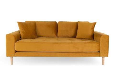 Sofa Lido 2,5 żółta/ nogi naturalne ( Rozmiar: uniwersalny )
