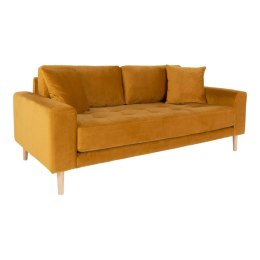 Sofa Lido 2,5 żółta/ nogi naturalne ( Rozmiar: uniwersalny )