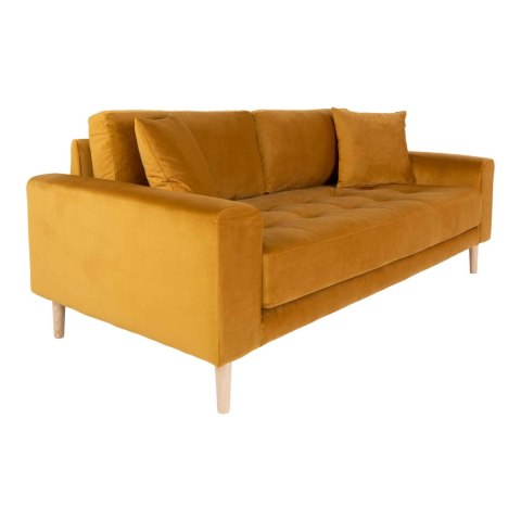 Sofa Lido 2,5 żółta/ nogi naturalne ( Rozmiar: uniwersalny )