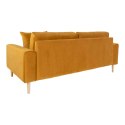Sofa Lido 2,5 żółta/ nogi naturalne ( Rozmiar: uniwersalny )