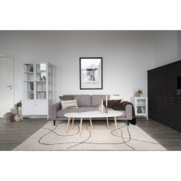 Sofa Lido 3 beżowa ciemna/ nogi czarne ( Rozmiar: uniwersalny )