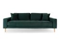 Sofa Lido 3 butelkowa zieleń/ nogi naturalne ( Rozmiar: uniwersalny )