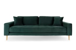 Sofa Lido 3 butelkowa zieleń/ nogi naturalne ( Rozmiar: uniwersalny )