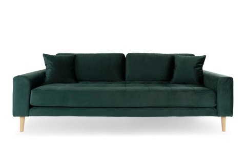 Sofa Lido 3 butelkowa zieleń/ nogi naturalne ( Rozmiar: uniwersalny )