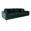 Sofa Lido 3 butelkowa zieleń/ nogi naturalne ( Rozmiar: uniwersalny )