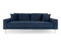 Sofa Lido 3 granatowa/ nogi naturalne ( Rozmiar: uniwersalny )