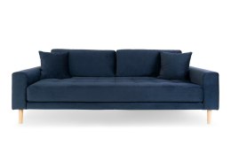 Sofa Lido 3 granatowa/ nogi naturalne ( Rozmiar: uniwersalny )