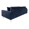 Sofa Lido 3 granatowa/ nogi naturalne ( Rozmiar: uniwersalny )