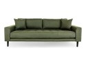Sofa Lido 3 oliwkowa zieleń/ nogi czarne ( Rozmiar: uniwersalny )