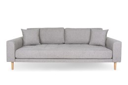 Sofa Lido 3 szara jasna/ nogi naturalne ( Rozmiar: uniwersalny )