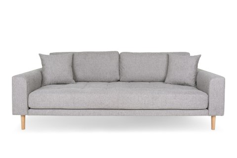 Sofa Lido 3 szara jasna/ nogi naturalne ( Rozmiar: uniwersalny )