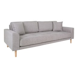 Sofa Lido 3 szara jasna/ nogi naturalne ( Rozmiar: uniwersalny )