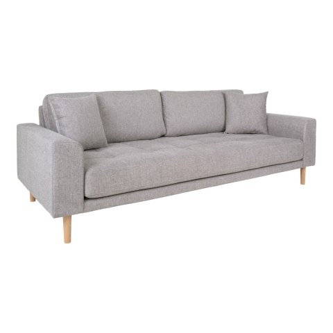 Sofa Lido 3 szara jasna/ nogi naturalne ( Rozmiar: uniwersalny )