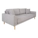 Sofa Lido 3 szara jasna/ nogi naturalne ( Rozmiar: uniwersalny )
