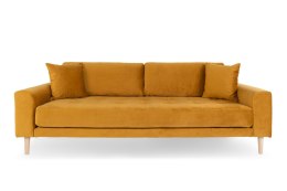 Sofa Lido 3 żółta/ nogi naturalne ( Rozmiar: uniwersalny )