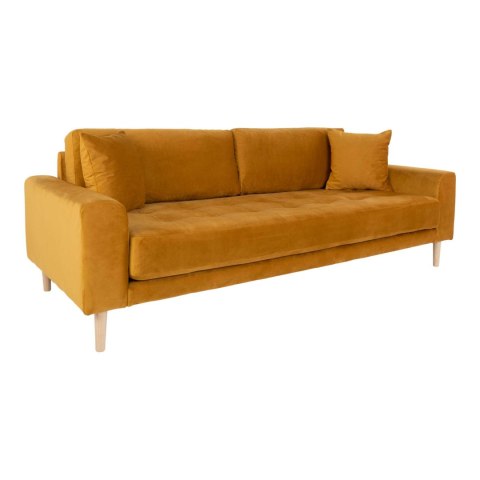 Sofa Lido 3 żółta/ nogi naturalne ( Rozmiar: uniwersalny )