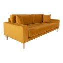 Sofa Lido 3 żółta/ nogi naturalne ( Rozmiar: uniwersalny )