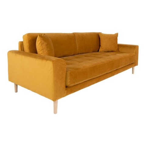 Sofa Lido 3 żółta/ nogi naturalne ( Rozmiar: uniwersalny )