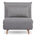Sofa rozkładana Marlow 1 szara/ nogi naturalne ( Rozmiar: uniwersalny )
