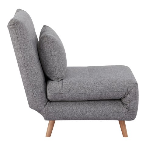 Sofa rozkładana Marlow 1 szara/ nogi naturalne ( Rozmiar: uniwersalny )