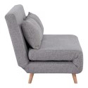 Sofa rozkładana Marlow 2 szara/ nogi naturalne ( Rozmiar: uniwersalny )