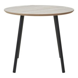 Stolik kawowy Aalst 55cm trawertyn/ czarny ( Rozmiar: uniwersalny )