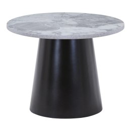 Stolik kawowy Brito 60cm szary marmur/czarny ( Rozmiar: uniwersalny )