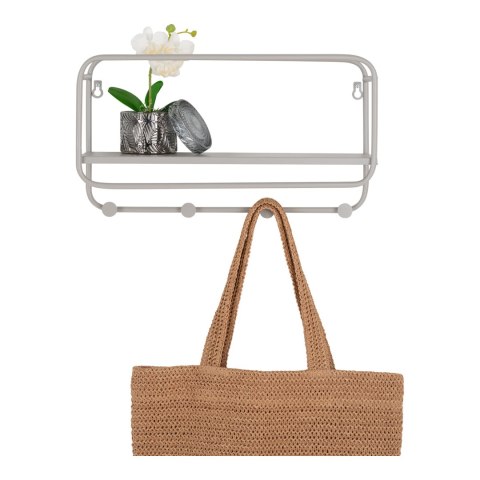 Wieszak/ półka Feira 45x15x25cm szara ( Rozmiar: uniwersalny )