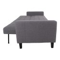 Sofa rozkładana Milton szara ciemna/ czarne nogi ( Rozmiar: uniwersalny )
