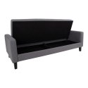 Sofa rozkładana Milton szara ciemna/ czarne nogi ( Rozmiar: uniwersalny )
