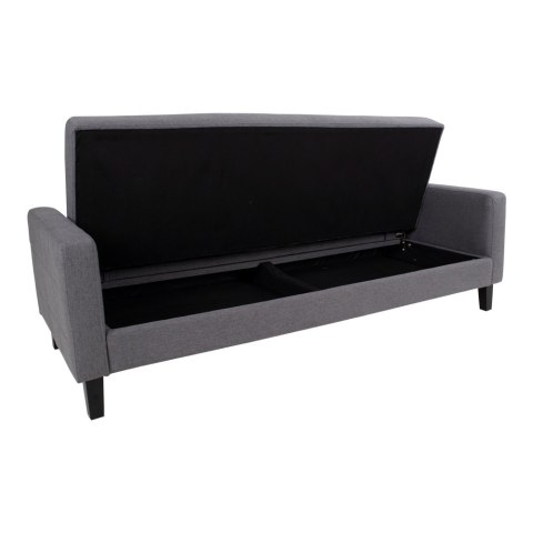 Sofa rozkładana Milton szara ciemna/ czarne nogi ( Rozmiar: uniwersalny )