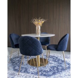 Stół Bolzano 90cm marmur/ złoty ( Rozmiar: uniwersalny )