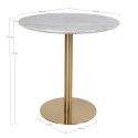 Stół Bolzano 90cm marmur/ złoty ( Rozmiar: uniwersalny )