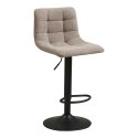 Krzesło barowe Middelfart szare, nogi czarne ( Rozmiar: uniwersalny )