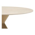 Stół Annecy blat ceramiczny/stal, trawertyn/piaskowy 120 cm ( Rozmiar: uniwersalny )