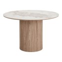 Stół Athens blat ceramiczny, biały/brązowy 120 cm ( Rozmiar: uniwersalny )