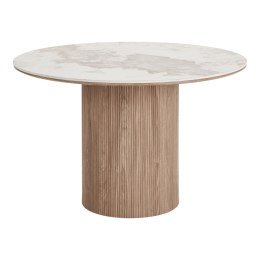 Stół Athens blat ceramiczny, biały/brązowy 120 cm ( Rozmiar: uniwersalny )
