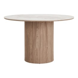 Stół Athens blat ceramiczny, biały/brązowy 120 cm ( Rozmiar: uniwersalny )