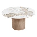 Stół Athens blat ceramiczny, biały/brązowy, 140 cm ( Rozmiar: uniwersalny )