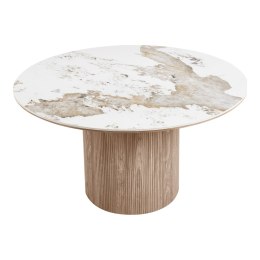 Stół Athens blat ceramiczny, biały/brązowy, 140 cm ( Rozmiar: uniwersalny )