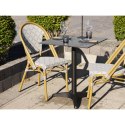 Stół Bistro ciemnoszary marmur, czarne nogi ( Rozmiar: uniwersalny )