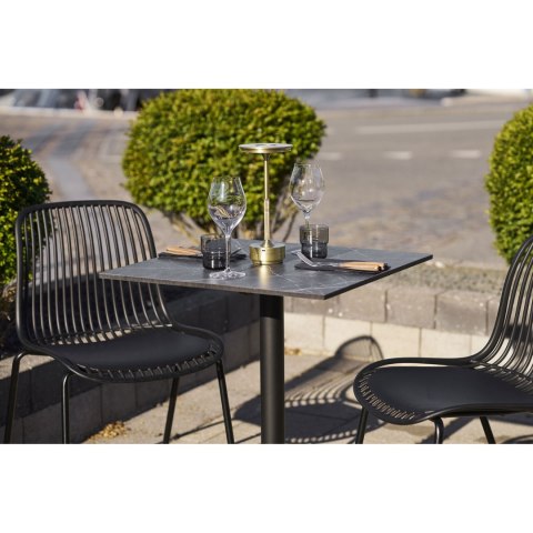 Stół Bistro ciemnoszary marmur, czarne nogi ( Rozmiar: uniwersalny )