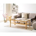 Stolik Lourmarin dąb/fornir dębowy/szkło hartowane, naturalny 40x40x45 cm ( Rozmiar: uniwersalny )