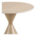 Stolik kawowy Annecy blat ceramiczny/stal, trawertyn/piaskowy 50x56 cm ( Rozmiar: uniwersalny )